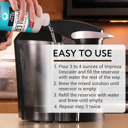 10 Uses 32oz Coffee Machine Descaler for Keurig and Virtually All Single Use Coffee and Espresso Machines (32 Fl Oz)