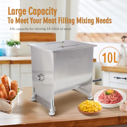 CMI Commercial Stainless Steel Manual Meat Mixers with lid