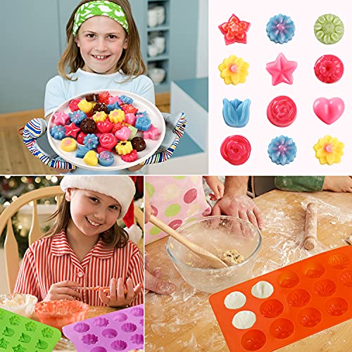 Flower Shape Chocolate Candy Molds Set (6 Count)