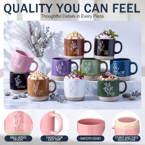 10 Pcs Christian Mugs Bulk for Women Gifts (10 Count)