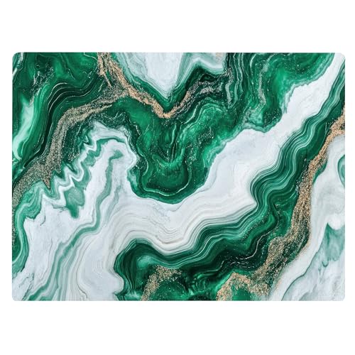 White Green Moss Agate Marble Kitchen Glass Cutting Board Ocean Decorative Gift Marbled Granite Stone Rock Gift For Her Mom Wife