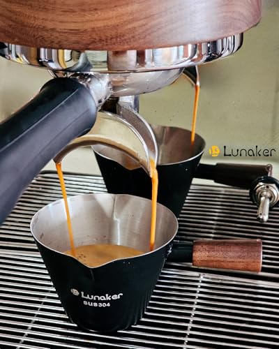 4oz Metal Espresso Shot Cups with Wooden Handle