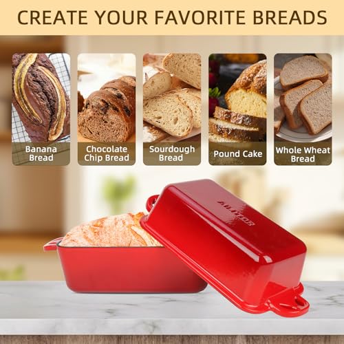 9x5 Enameled Cast Iron Loaf Pan with Lid
