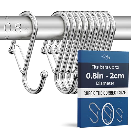10 Pack Metal S Hooks for Hanging (10 Count)