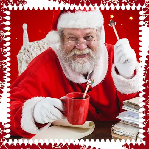 100 Pcs African American Christmas Wooden Coffee Stir Sticks