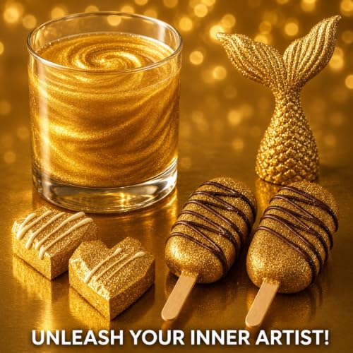 Gold Edible Glitter for Drinks 20g