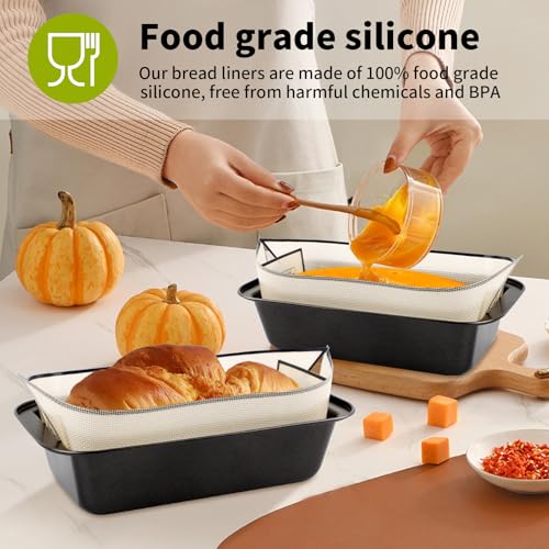 2Pcs Silicone Bread Loaf Pan Liners (2 Count)