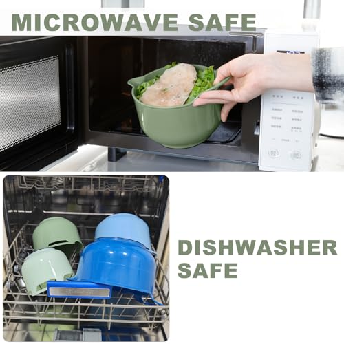 4 Pack Nesting Mixing Bowl with Pour Spout and Handle