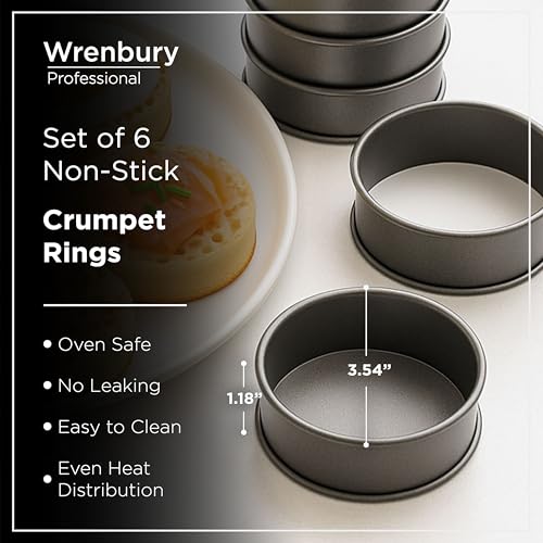 Crumpet Rings Nonstick 3.5 inch (6 Count)