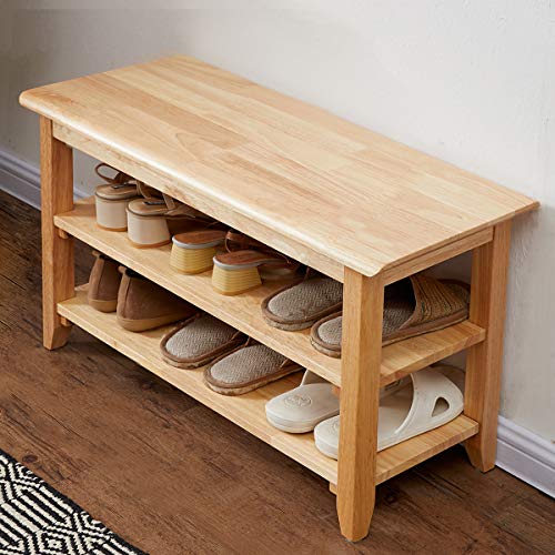 Shoe Rack Bench Wooden Storage Bench Entryway Bench