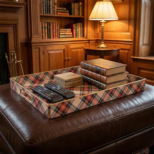 Rectangular Decorative Tray with Handles