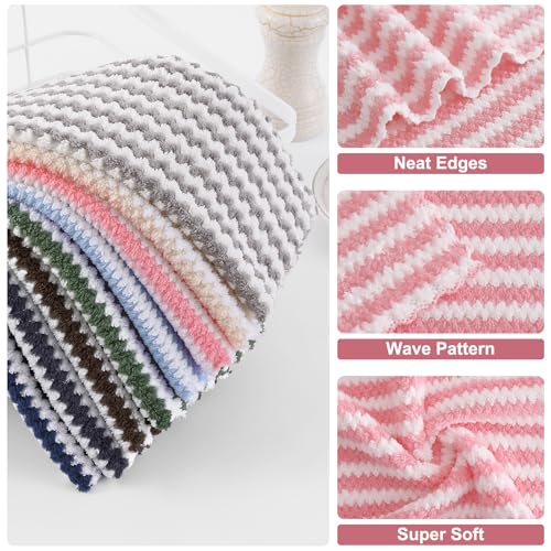 12 Pack Coral Velvet Dish Cloths (12 Count)