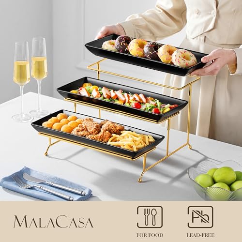 3 Tier Serving Trays for Party (4 Count)