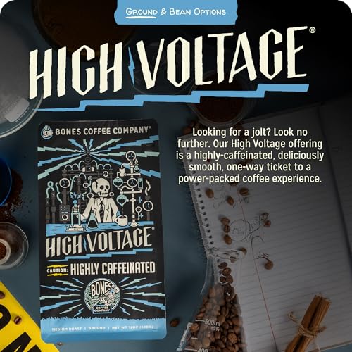 High Voltage Highly Caffeinated Unflavored Coffee (12 Ounce)