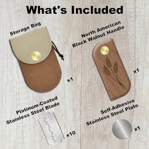 Magnetic Bread Lame Sourdough Scoring Tool Easy Scoring Knife for Bread Baking Scorer Cutter for Homemade Slashing with 10 Razor Blades