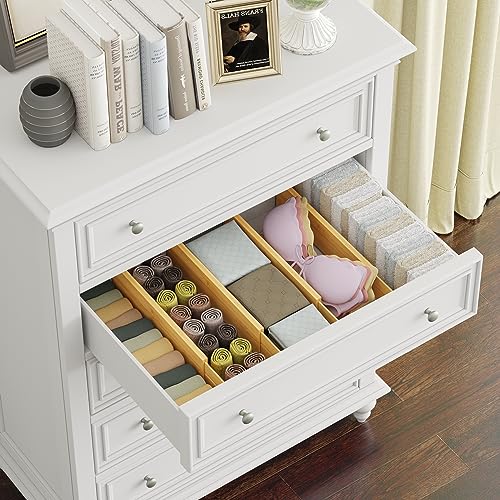 Bamboo Expandable Drawer Dividers (4 Count)