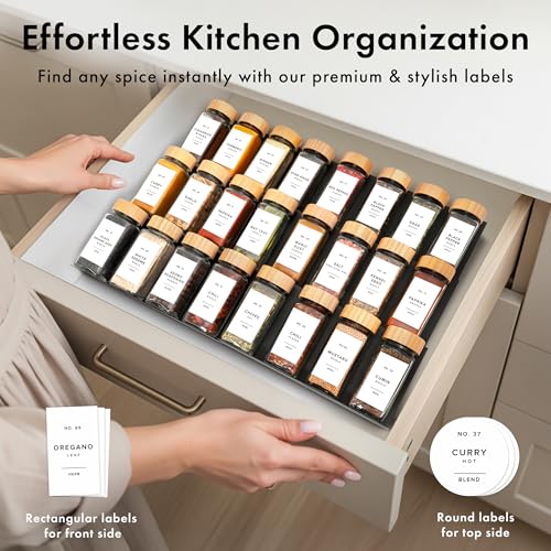 Glass Spice Jars with Label (24 Count)