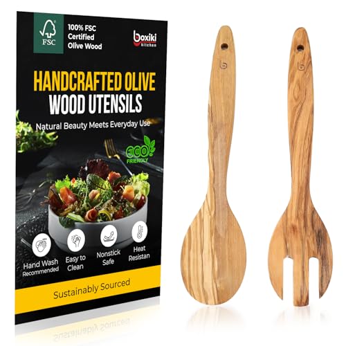 Olive Wood Utensil Set of 2 PCS (2 Count)