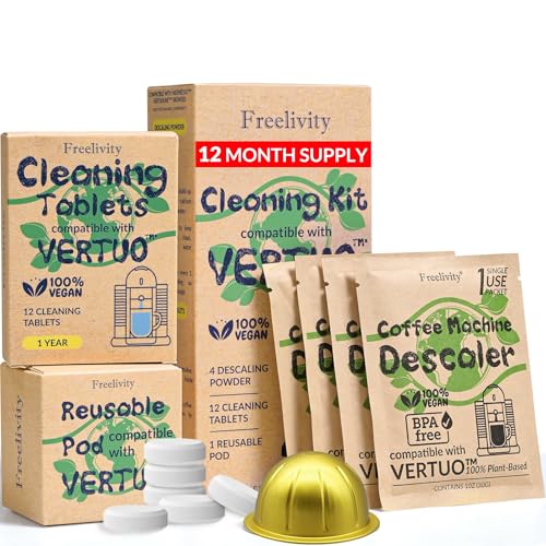 Nespresso Compatible Vertuo Cleaning & Descaling Kit (8 Ounce)