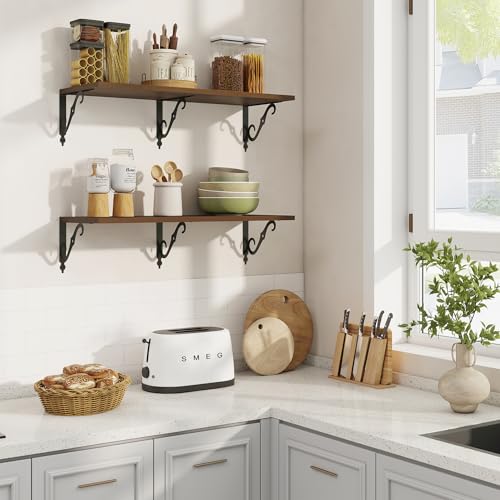 12 Inch Deep Floating Shelves for Wall (2 Count)