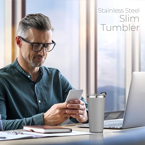 16 oz Insulated Coffee Tumbler with Leakproof Lid