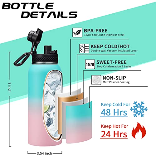 32oz Stainless Steel Water Bottle (9 Count)