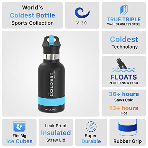 Coldest Insulated Water Bottle with Straw Lid