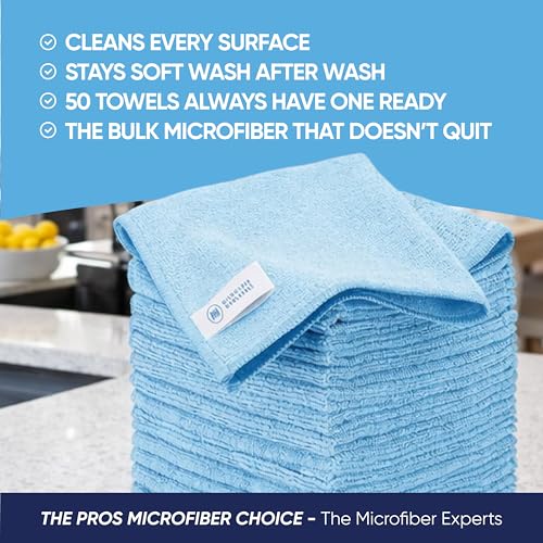 Bulk Black Microfiber Towels 12" x 12" Case of 400 (400 Count)