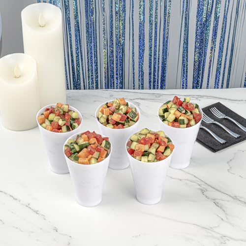 7 Ounce Plastic Glasses 100 Round Incline Shooter Cups (100 Count)