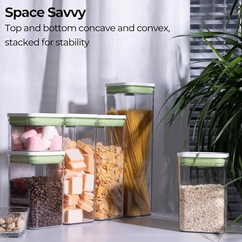Pop Airtight Food Storage Containers with Date Recording Lids (5 Count)
