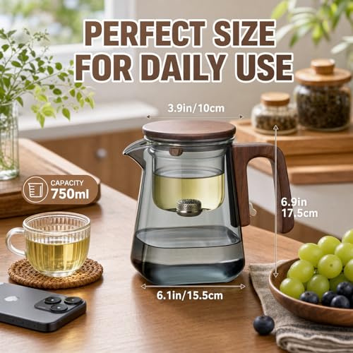 Magnetic Glass Teapot with Infuser