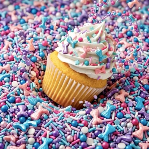 Sprinkles Edible Cake and Cupcake Sprinkles with Assorted Shapes and Sizes for Parties (4 Ounce)