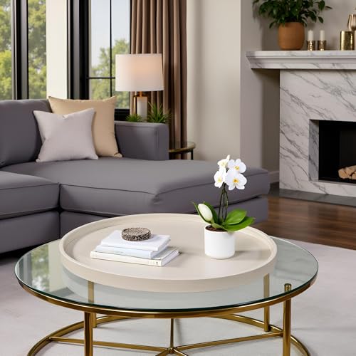 30 Inch Round Ottoman Tray