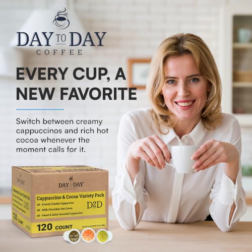 Day To Day Cappuccino and Hot Cocoa Pods (120 Count)