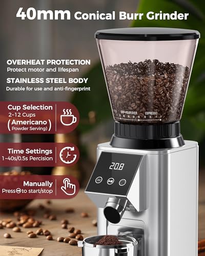 G1 Conical Burr Coffee Grinder with 48 Grind Settings