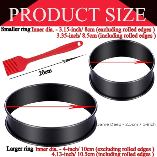 16Packs English Muffin Rings Crumpet Rings NONSTICK