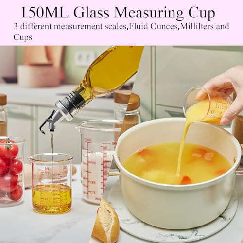 3 Piece Glass Measuring Cup Set