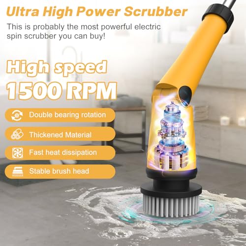 1500 RPM Electric Spin Scrubber with Two Batteries Q2 Pro