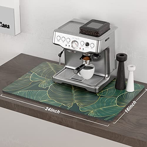 Coffee Mat 16" x 24" Cute Tropical Theme Coffee Bar Mats for Espresso Machine Station Accessories and Organizer