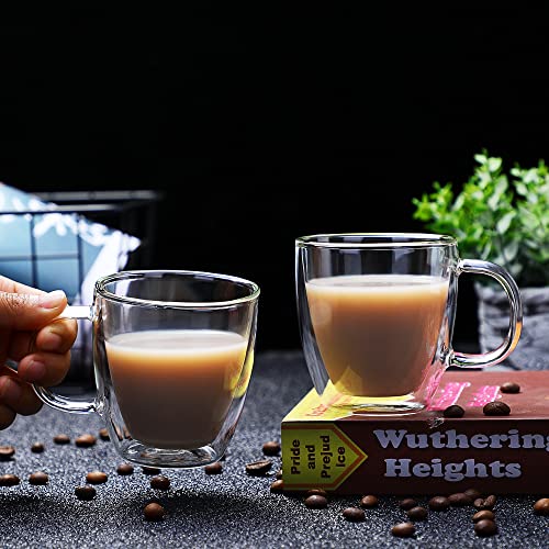 Insulated Espresso Glass Mugs 5.4oz (6 Count)