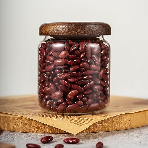 1 PC Small Glass Storage Jars with Airtight Lids