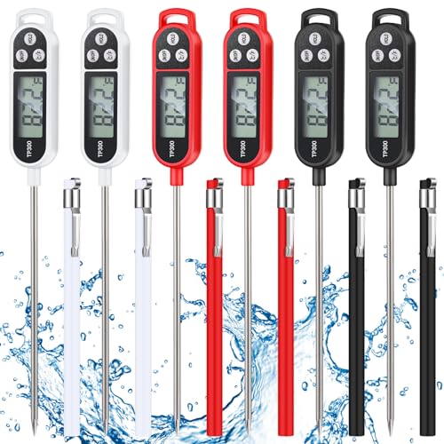 6 Pcs Food Thermometer Instant Read Probe BBQ (6 Count)