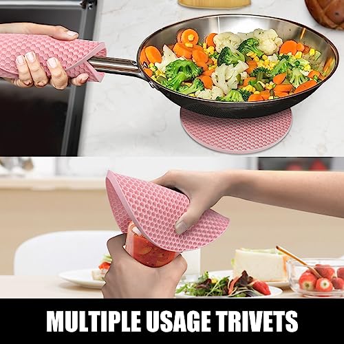 Silicone Oven Mitts and Pot Holders Sets