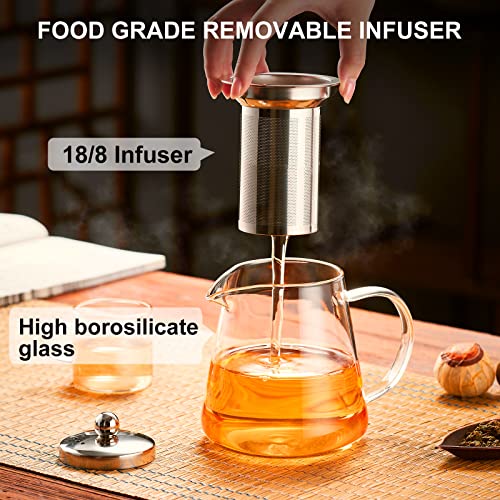 Glass Teapot Stovetop 32 OZ