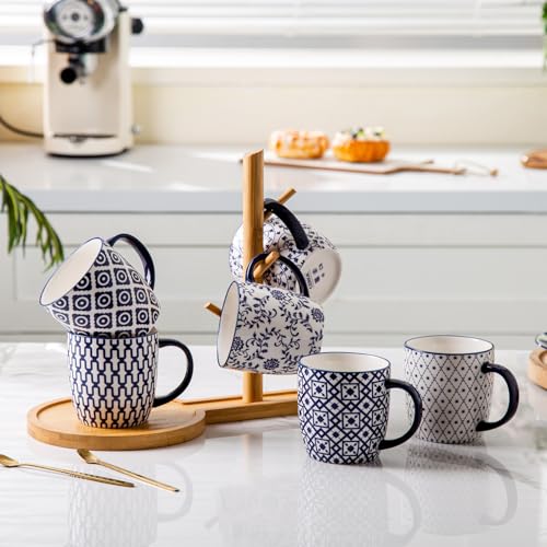Ceramic Coffee Mugs Set (6 Count)