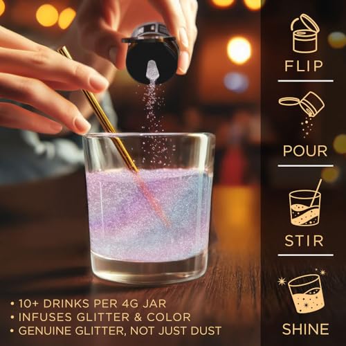 Pink Iridescent Brew Glitter Edible Glitter for Drinks