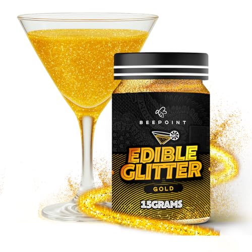 Gold Edible Glitter for Drinks 15g