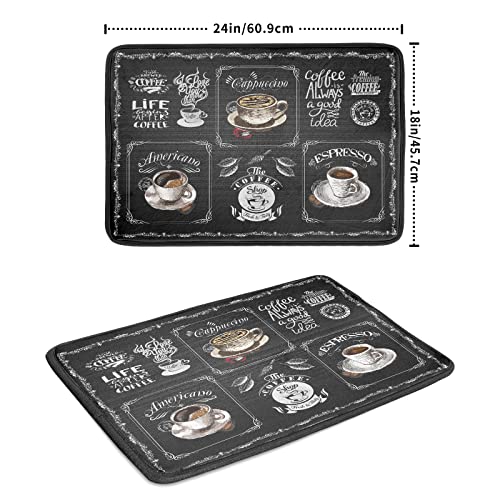 Coffee Bean Maker Dish Drying Mat for Countertops