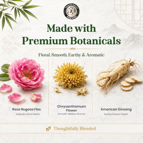 Calm Focus & Natural Vitality Traditional Chinese Herbal Tea for Modern Wellness (5 Count)