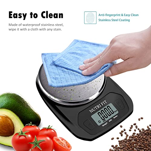 Digital Food Scale Small Kitchen Scales Weight in Grams Oz Black
